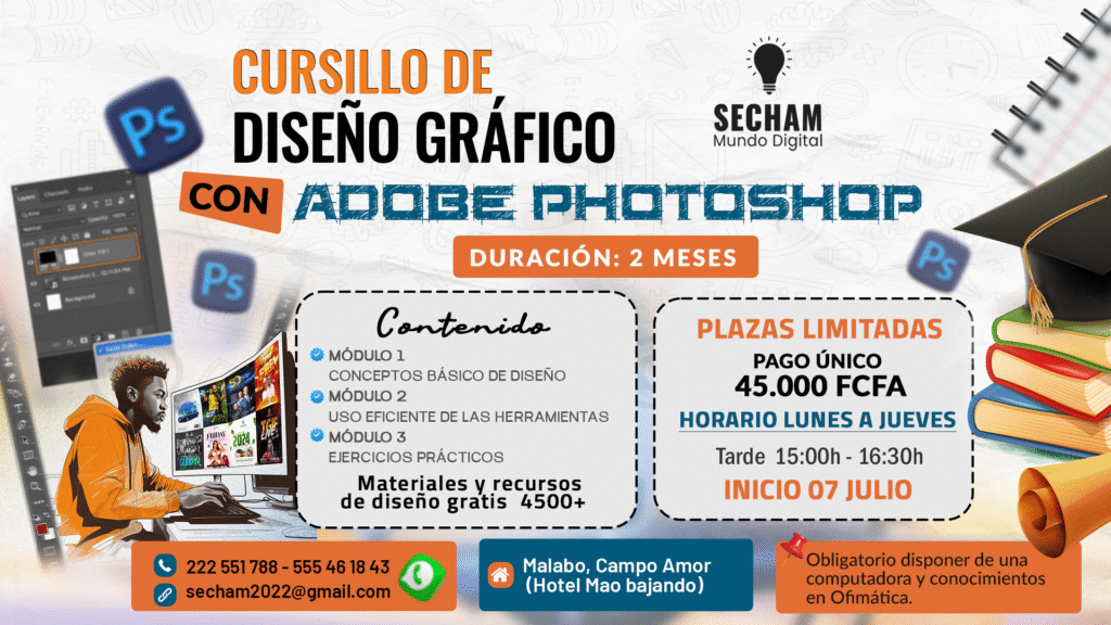 CURSILLO DE DISEÑO GRÁFICO CON ADOBE PHOTOSHOP